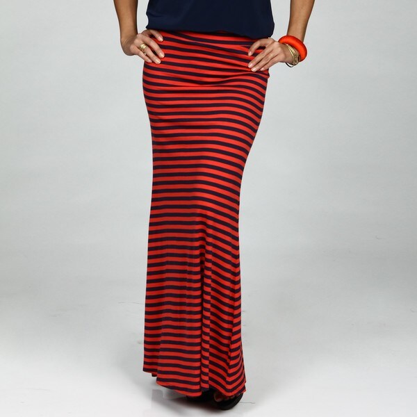 striped jersey maxi skirt