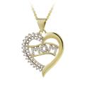 DB Designs 18k Gold over Sterling Silver Diamond Accent Heart 'Mom' Necklace