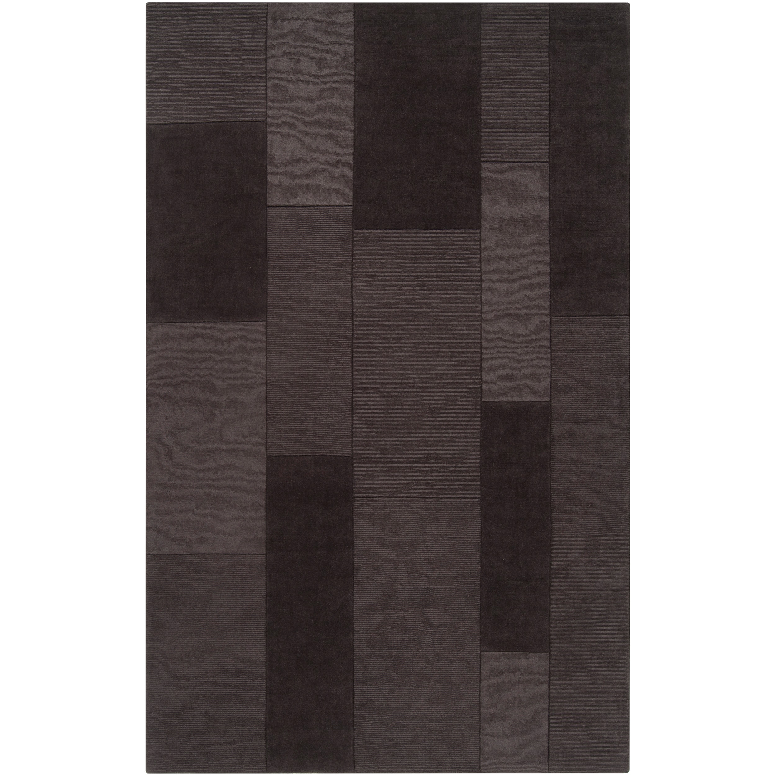 Hand crafted Solid Grey Arcadia Wool Rug (9 X 12)