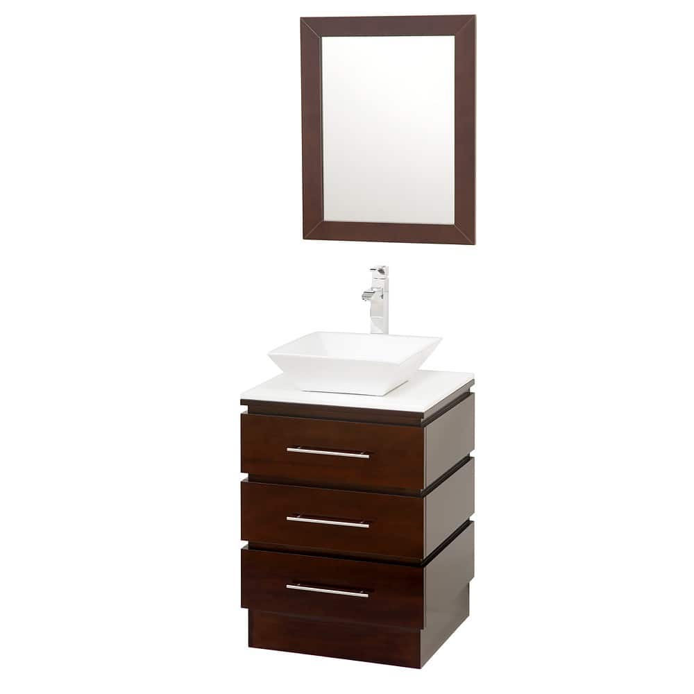 Wyndham Collection Rioni Espresso 22-inch Single Bathroom Vanity Set