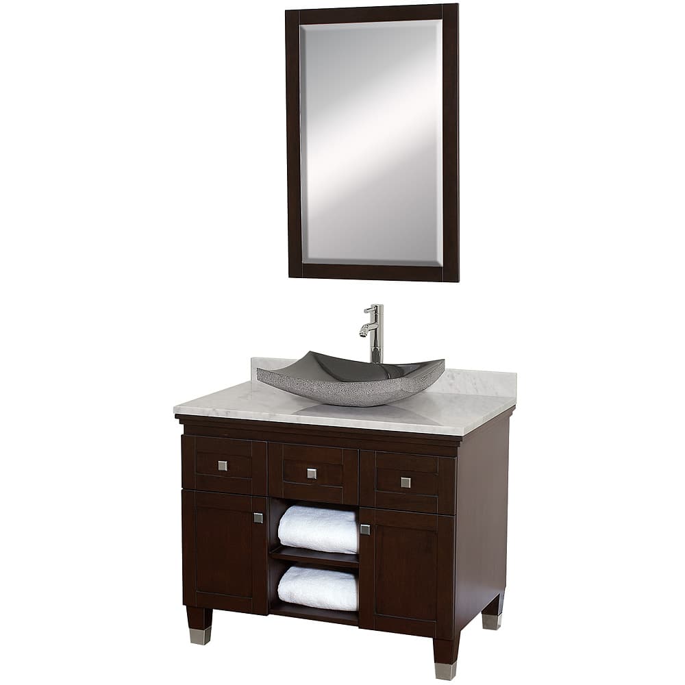 Wyndham Collection Premiere' Espresso 36-inch Single Bathroom Vanity