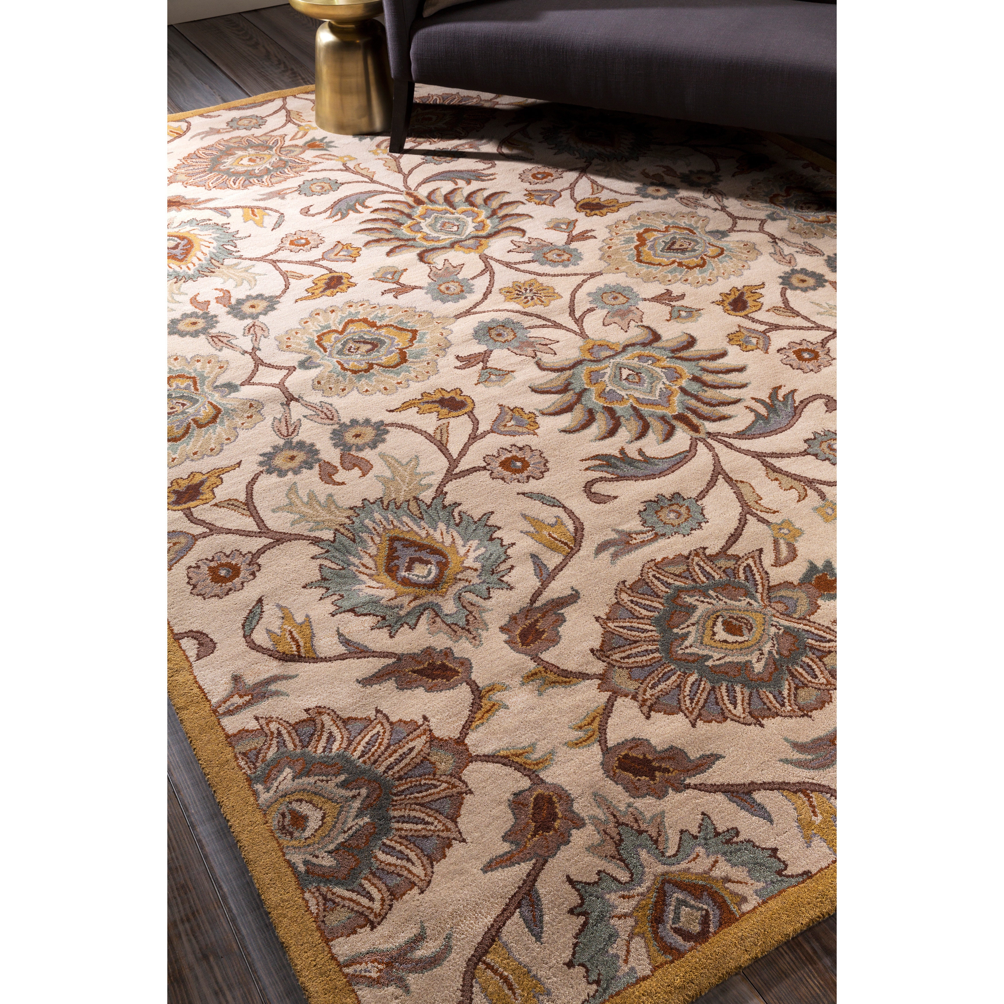 Hand tufted Amanda Ivory Wool Rug (8 X 10)