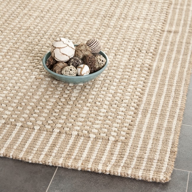 Handwoven Loop Jute Beige Rug (3 X 5)