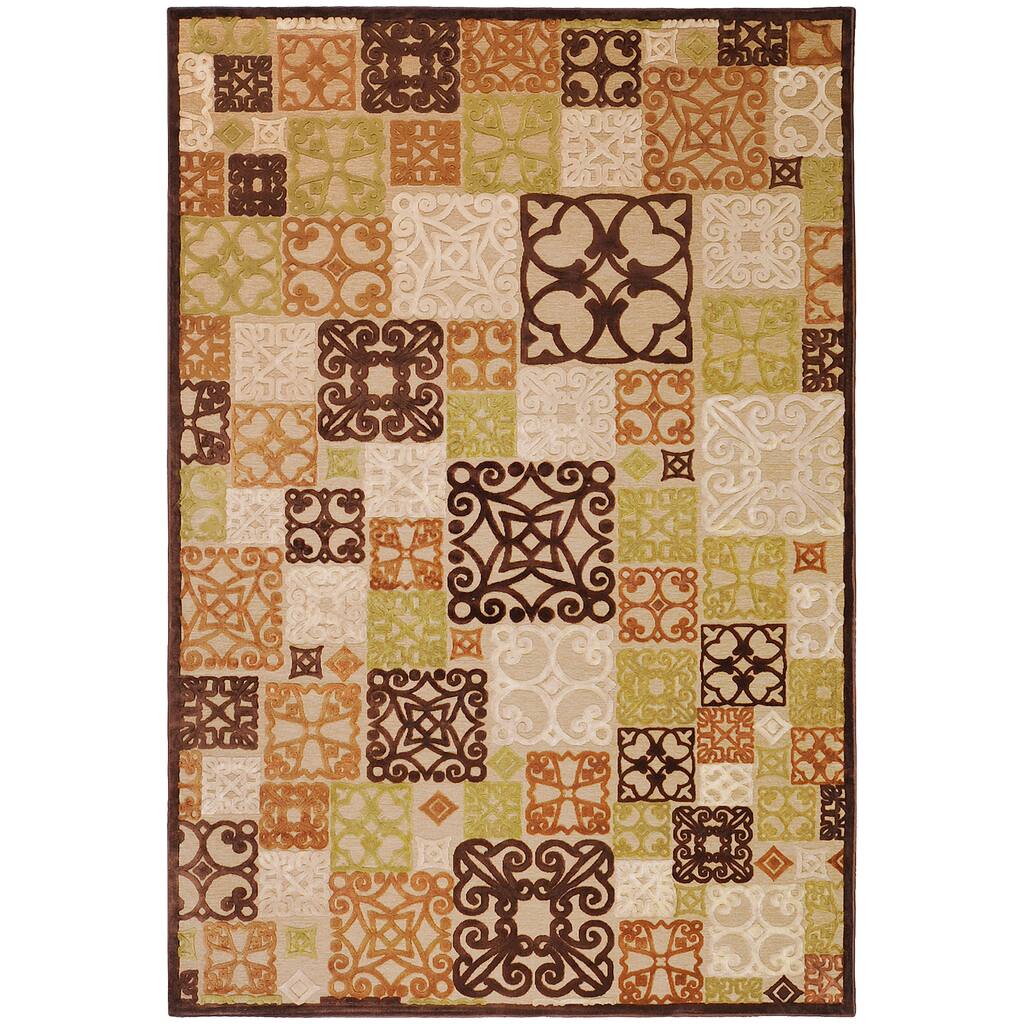 Woven Tyler Natural Viscose / Chenille Area Rug - 7'6" x 10'6"/Surplus