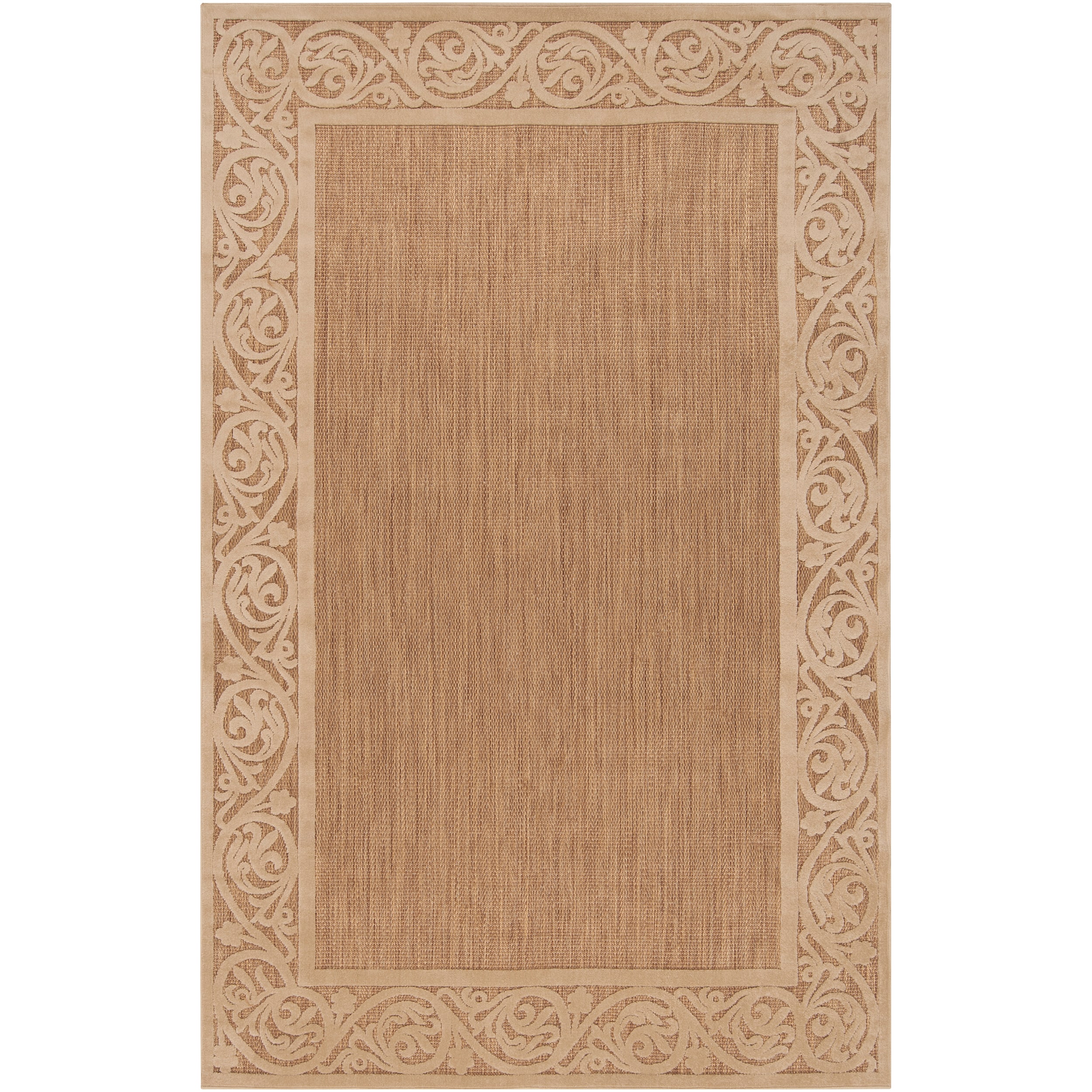 Garden View Beige And Beige Olefin Rug (39 X 58)