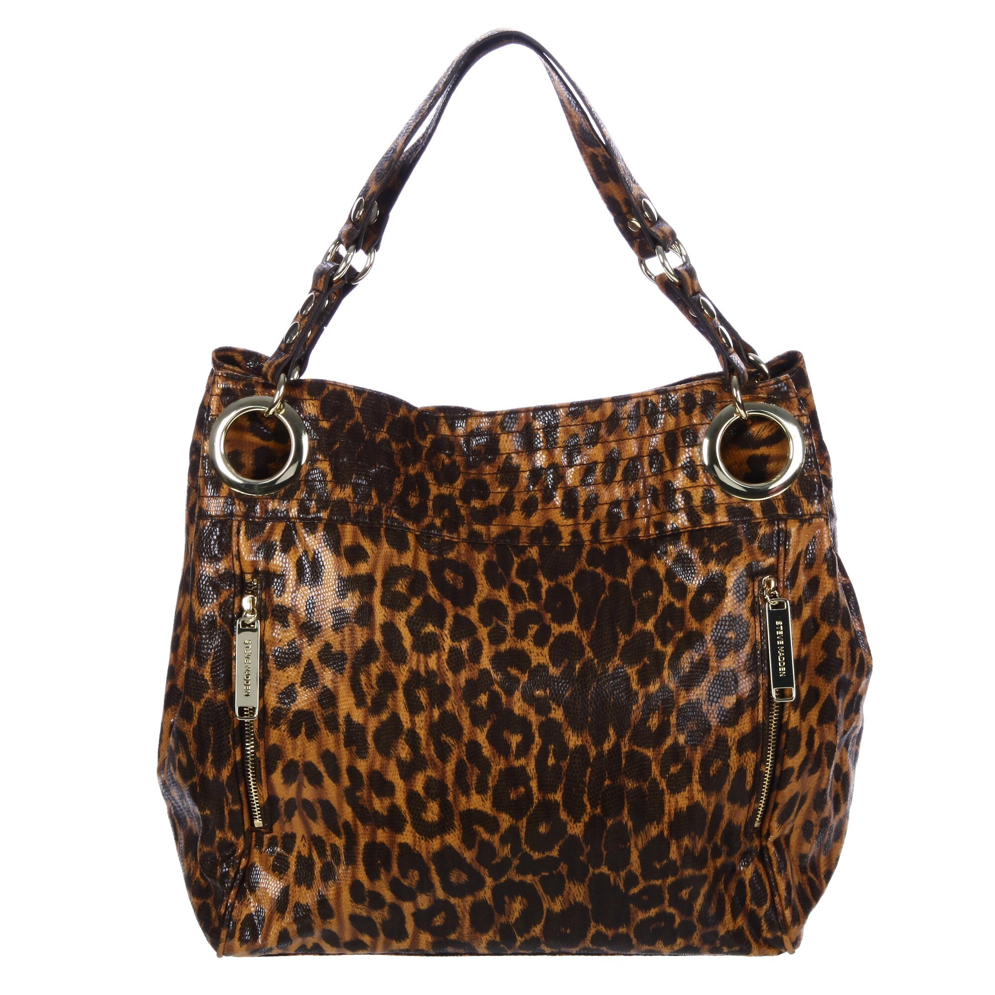 steve madden leopard tote