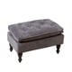preview thumbnail 1 of 6, Jeremy Tufted Fabric Ottoman by Christopher Knight Home Grey