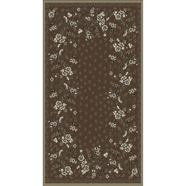 Woven Viscose Anemone Umber Area Rug (5 X 7)