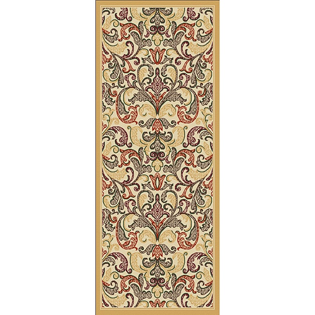 Woven Viscose Agra Gold Runner Rug (22 X 5)