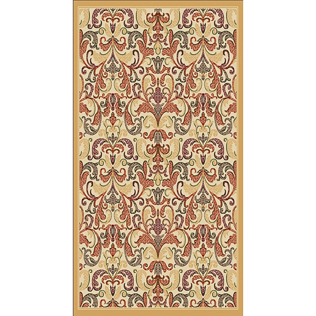 Woven Viscose Agra Gold Area Rug (5 X 7)