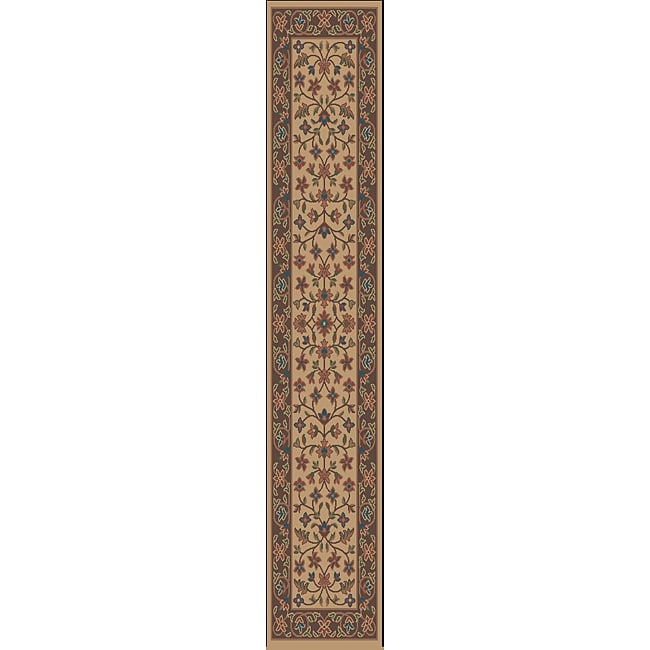 Tufted Isfahan Stone Blended Wool Runner Rug (22 X 8)