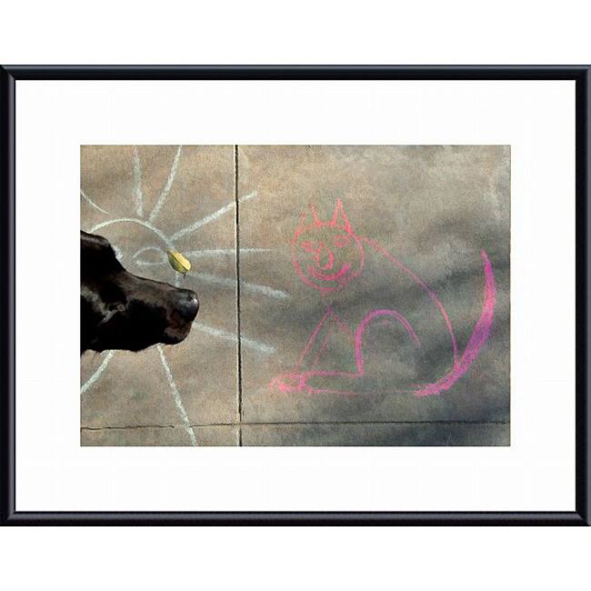 John K Nakata 'Sun, Cat and Dog' Metal Framed Art Print