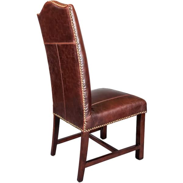 Shop Black Friday Deals On Monroe Leather Dining Chairs Set Of 2 Overstock 6461069