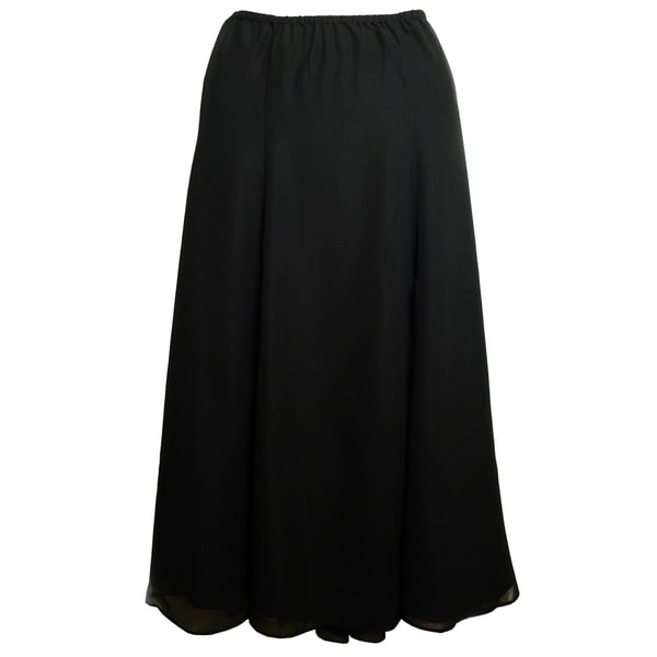 Shop Shining Star Women's Black Georgette Six-gore Skirt - Free ...