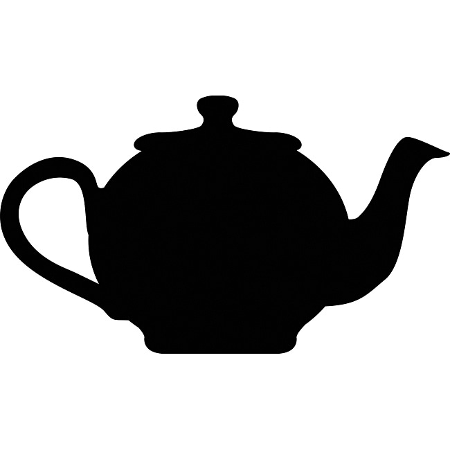 Instant Chalkboard Teapot Large Sticker  ™ Shopping   Top