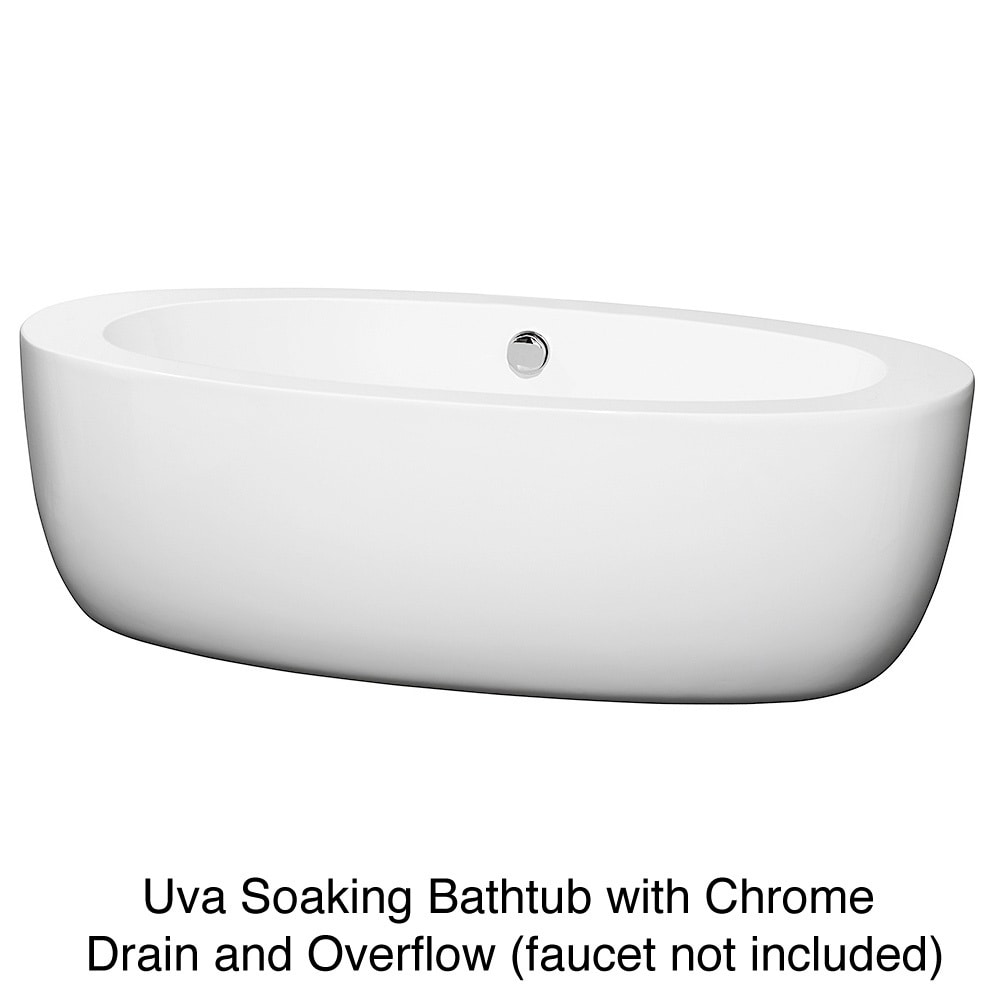 Wyndham Collection UVA Free Standing Soaking Bathtub  