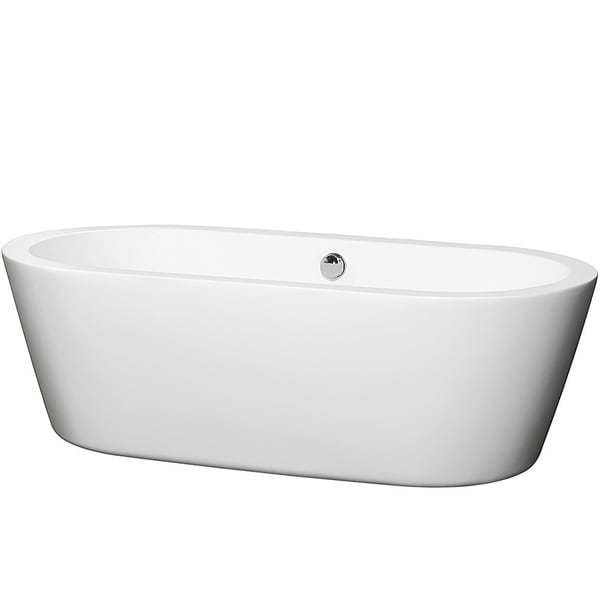 Wyndham Collection Mermaid Free Standing 71 inch Soaking Bathtub