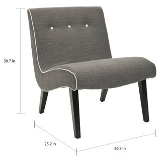 Safavieh  Mid-Century Noho Grey Lounge Chair - 24.4 inch x 28.3 inch x 29.9 inch (MCR4552B)