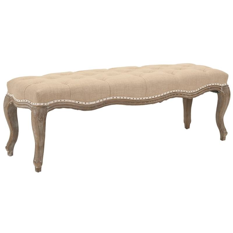 Safavieh Old World Limoux Grey Carved Oak Bench - 52.4" x 17.7" x 17.5" - 52.4" x 17.7" x 17.5" - Grey