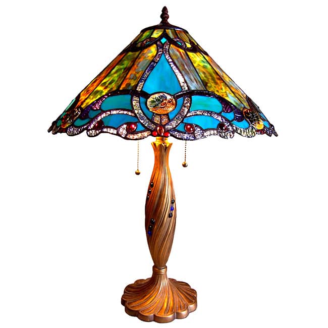 Tiffany Style Victorian Design 2-light Table Lamp