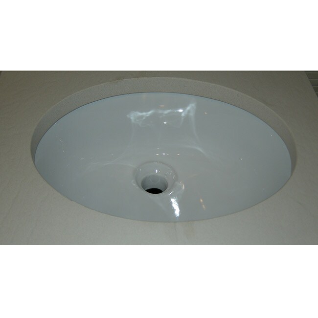 Oval White Ceramic Undermount Sink (WhiteClassic oval design made with a beautiful white finishMounting hardware and drain not includedShips in one (1) boxArrives assembled )