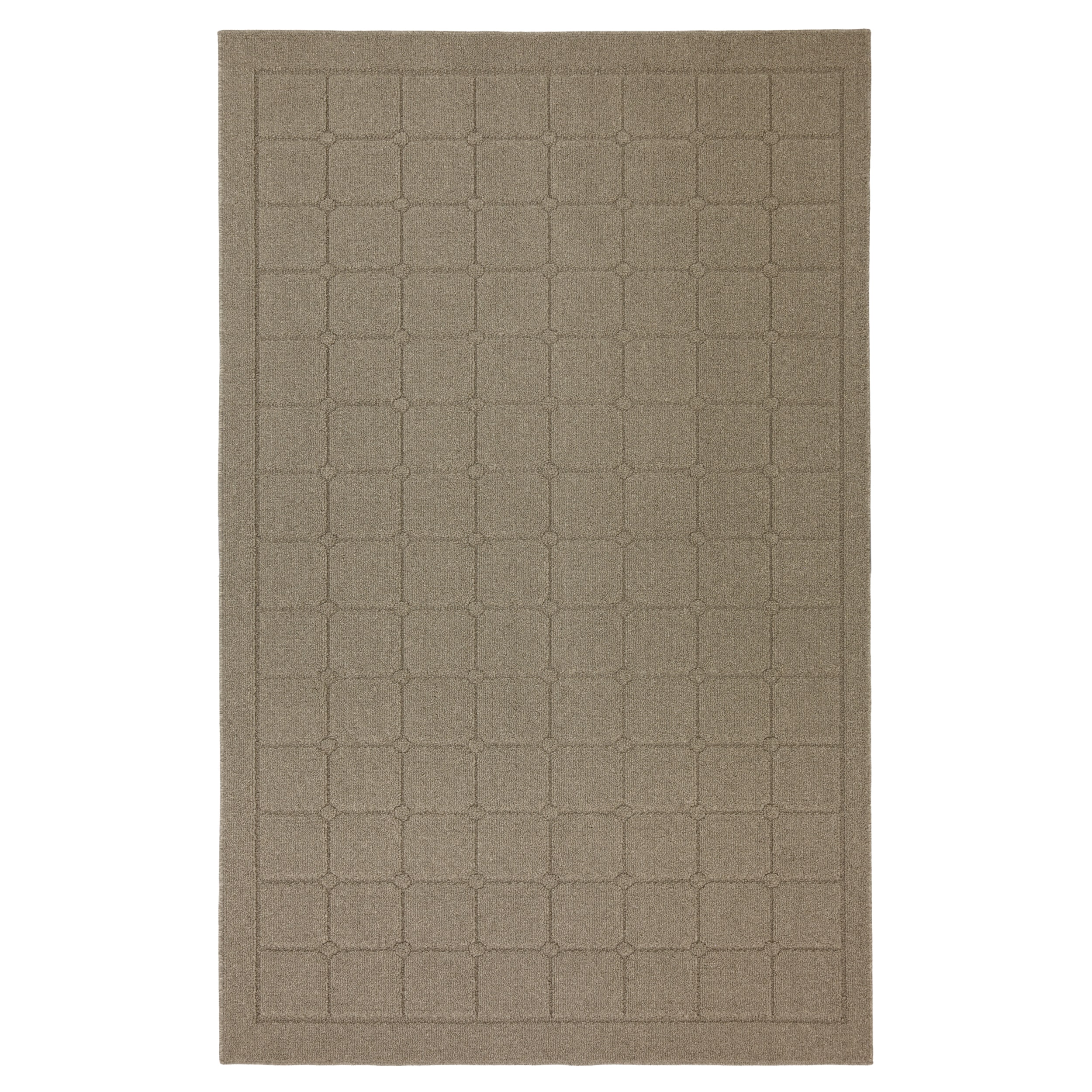 Cushion Taupe Solid Rug (5 X 8)