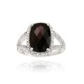 Glitzy Rocks Sterling Silver Garnet and Diamond Accent Ring (7ct TGW)