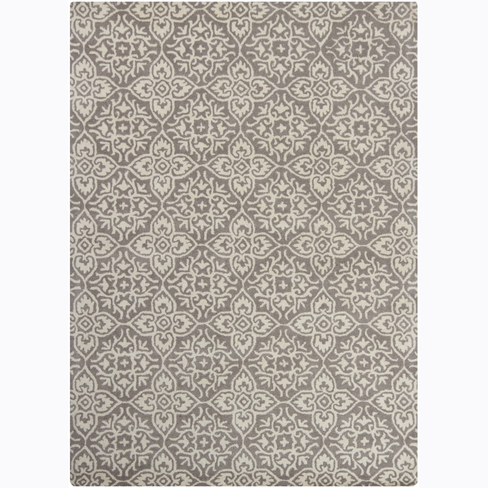 Mandara Hand tufted Beige Wool Rug (7 X 10) (BeigePattern FloralTip We recommend the use of a  non skid pad to keep the rug in place on smooth surfaces. All rug sizes are approximate. Due to the difference of monitor colors, some rug colors may vary sli