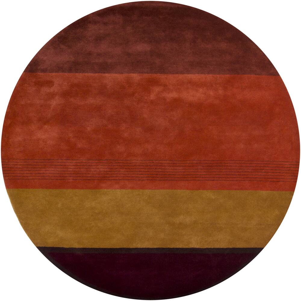 Hand-tufted Mandara Brown New Zealand Wool Rug (9' Round)