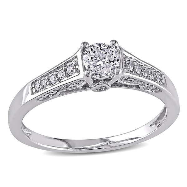 Miadora Signature Collection 14k White Gold 1/2ct TDW Diamond Ring