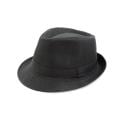 Faddism One-size-fits-most Banded-detail Black Flax Fedora Hat