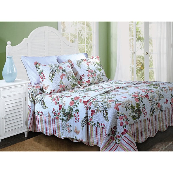 Greenland Home Fashions Secret Garden Quilted Bedspread