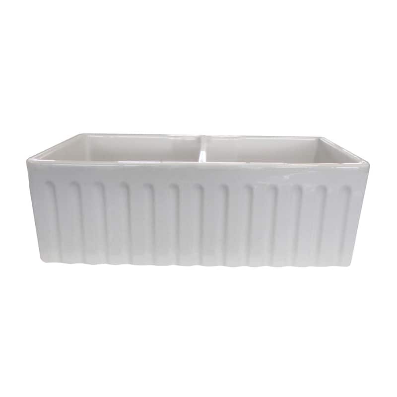 Fine Fixtures Fireclay 32.5-inch Farmhouse Double Kitchen Sink