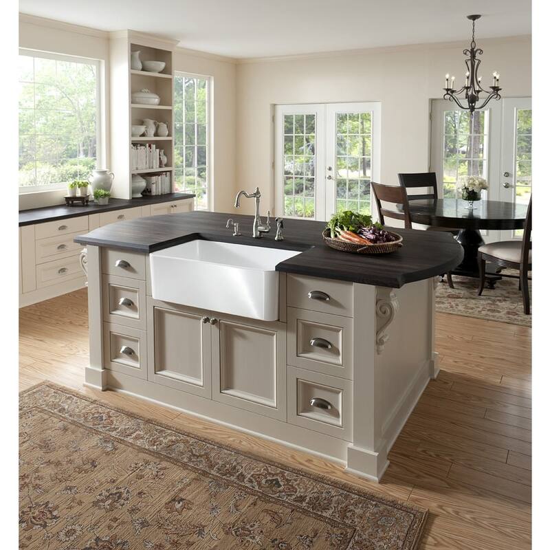 Large White Fireclay Apron Front Farmhouse Kitchen Sink