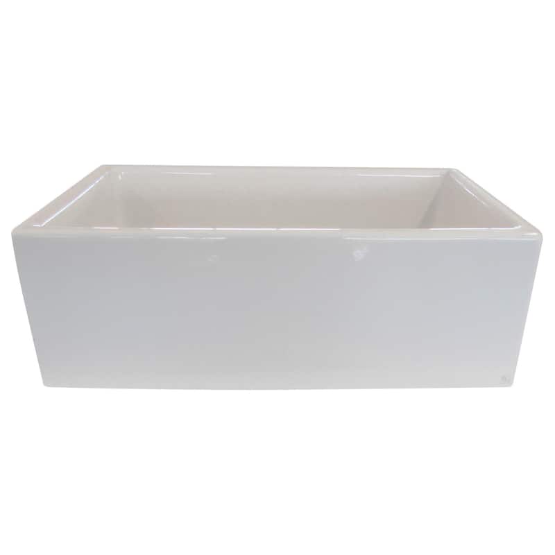 Fine Fixtures Fireclay Sutton 23.25-inch White Farmhouse Kitchen Sink - White
