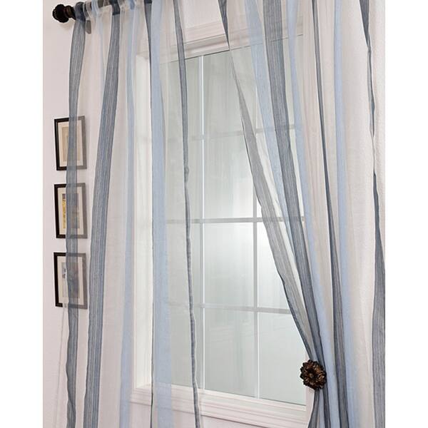 Shop Exclusive Fabrics Signature Havannah Blue 108 Inch Striped