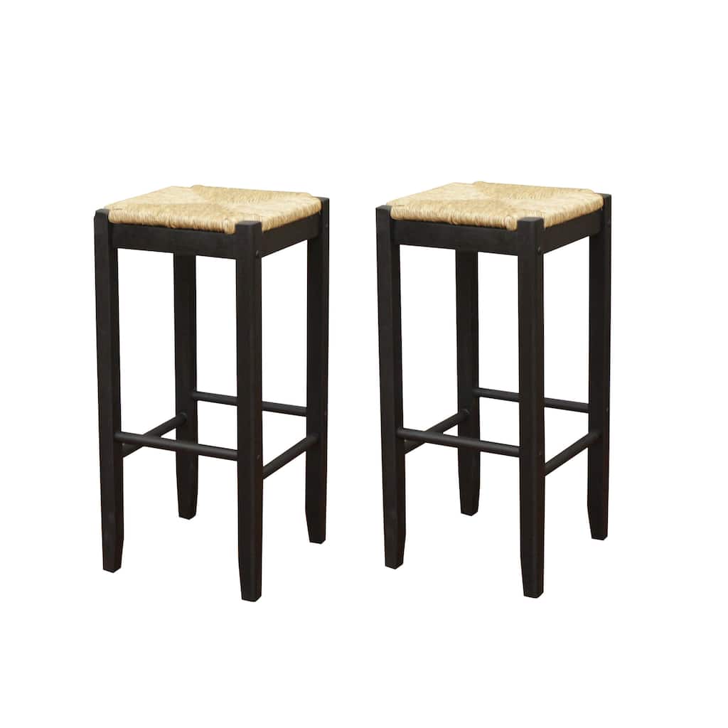 Roanoke Black 24-inch Counter Stools (Set of 2)