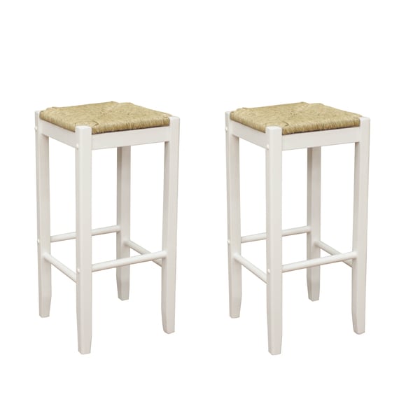 Roanoke White Wood 24 inch Counter Stools (Set of 2)  