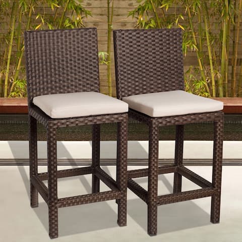 Atlantic Atlantic 'Olivia' Wicker Barstools (Set of 2) - N/A