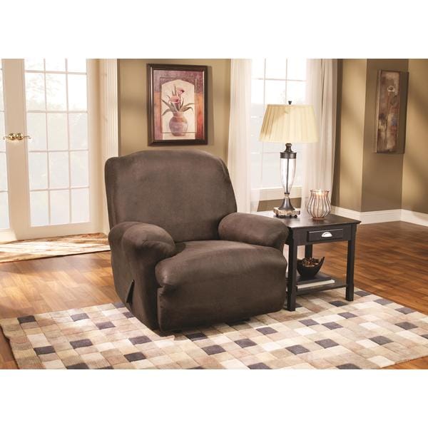 Sure Fit Brown Stretch Faux Leather Recliner Slipcover 14064263 Shopping Big