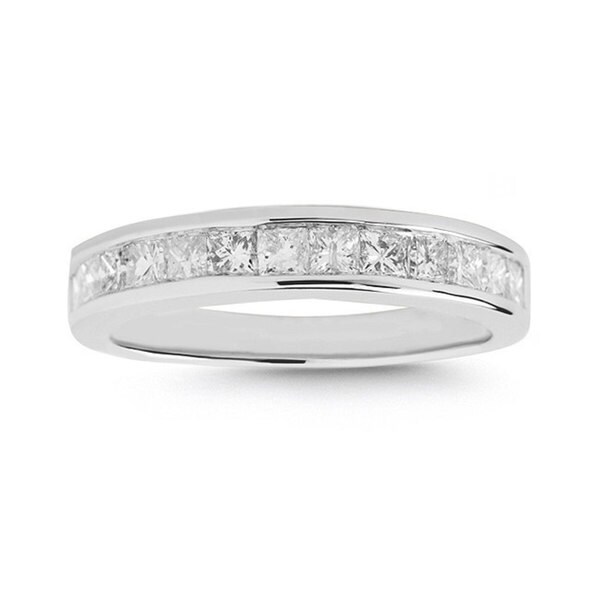Montebello 14k White Gold 1ct TDW Diamond Wedding Band