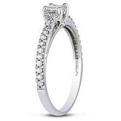 Miadora 10k White Gold 1/2ct TDW Diamond Ring