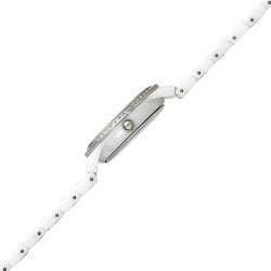 Akribos XXIV Women's Slim Ceramic Quartz White Watch