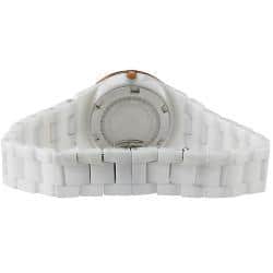 Akribos XXIV Women's Slim White Ceramic Quartz Watch