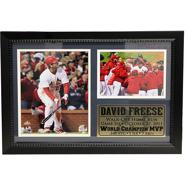 St. Louis Cardinals 2011 World Series MVP David Freese Photo Stat Frame