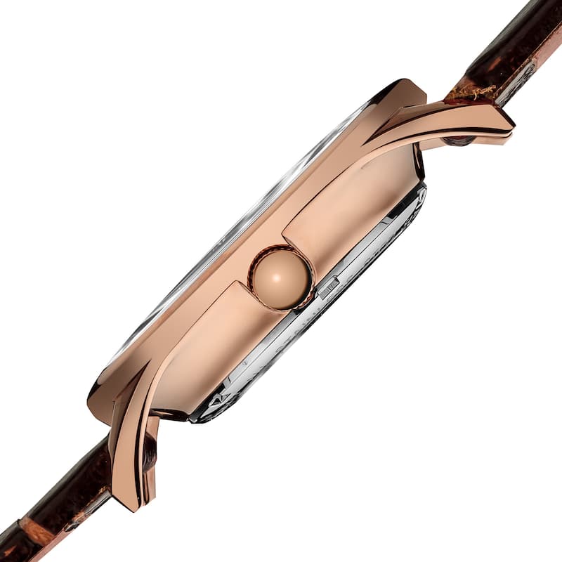 Akribos XXIV Slim Men's Mechanical Rose-Tone Watch