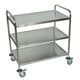 Shop Luxor Silver Three-shelf Rolling Stainless Steel ...