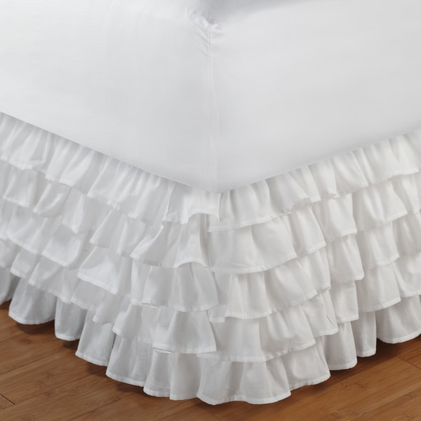 Greenland Home Fashions Multi-ruffle White 15-inch Drop ...