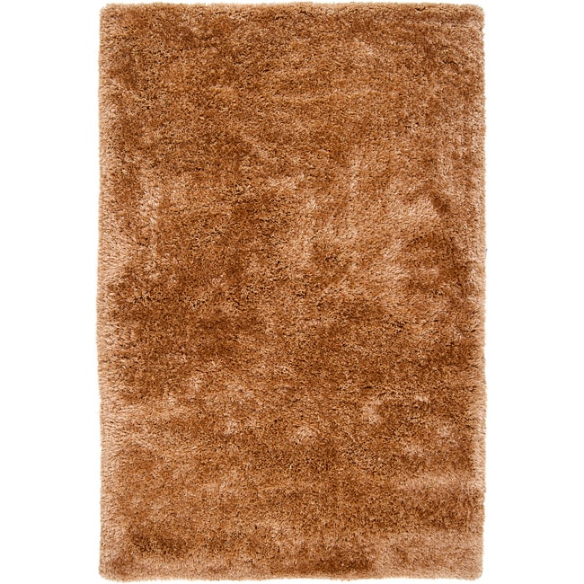 Hand woven Brown Yuca Super Soft Shag Rug (8 X 10)