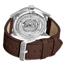 Brown Stuhrling Original Tuskegee Skymaster Men's Automatic Leather Strap Watch Stuhrling Original Men's Stuhrling Original Watches